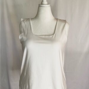 Chico's White Square-Neck Sleeveless Tank